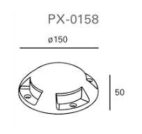 RECESSED UPLIGHTING IP65 UP LED 7.4W 3000K URBAN GREY 106LM