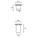 RECESSED UPLIGHTING IP65/IP67 RINGO Ø110MM LED 2.7W 3000K STAINLESS STEEL 218LM.0..00.00.
