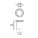 RECESSED UPLIGHTING IP65/IP67 RINGO Ø208MM E27 STAINLESS STEEL