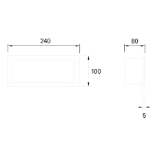 RECESSED WALL LIGHTING IP44 TAMESIS E27 60W GREY