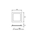 DOWNLIGHT IP23 EASY SQUARE 225MM LED 15.5W 4000K BLANCO 1507LM