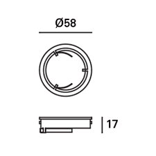 ROUND FIXED IP54 MIX FRAME 81MM WHITE