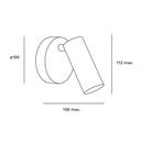 SPOTLIGHT IP20 LOGOS SINGLE LED 3.7W 3000K BLANCO 282LM