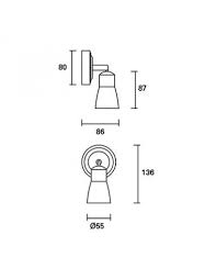 SPOTLIGHT IP20 SAFRAN SINGLE BROWN