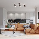 SPOTLIGHT IP20 SAFRAN TRIPLEX BROWN
