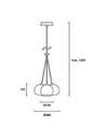 STEEL CROME PENDANT LIGHT-BALLET
