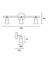 Spotlight IP20 SAFRAN GU10 7W Satin nickel 550lm