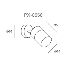 Spotlight IP44 PIXA GU10 8 Black