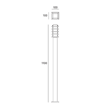 Streetlight IP55 Siljan E27 Brown