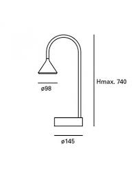 TABLE LAMP IP20 DING LED 4.8W 3000K BLACK 326LM