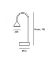 TABLE LAMP IP20 DING LED 4.8W 3000K BLACK 326LM