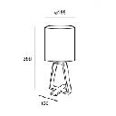 TABLE LAMP IP20 NUTS E14 40W GREY