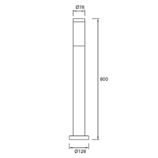 URBAN GREY BOLLARD LIGHT