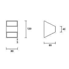 WALL FIXTURE IP20 KEOP LED 4.6W 3000K BLANCO 367LM