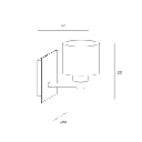 WALL FIXTURE IP20 LYON E27 60W SATIN NICKEL