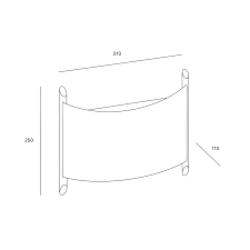 WALL FIXTURE IP20 NIZA E27 60W SATIN NICKEL 970LM