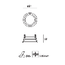 VISUAL COMFORT ADJUSTABLE IP23 MIX FRAME 94MM WHITE