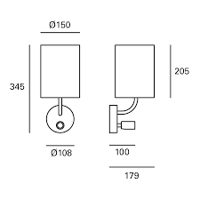 WALL FIXTURE IP20 ROMI READER LED 2.2W 3000K SATIN NICKEL