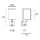 WALL FIXTURE IP20 ROMI READER LED 2.2W 3000K SATIN NICKEL
