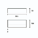 WALL FIXTURE IP20 TOPPI 250MM LED 9.4W 3000K BLANCO 598LM
