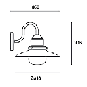 WALL FIXTURE IP44 AVENUE E27 BLACK