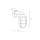 WALL FIXTURE IP44 CUBE BIG E27 BLACK