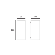 WALL FIXTURE IP44 CUBE SMALL GU10 BLACK