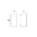 WALL FIXTURE IP44 CUBE SMALL GU10 BLACK
