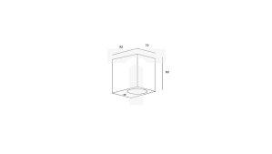 WALL FIXTURE IP44 KUBO ONE EMISSION GU10 7W BLACK