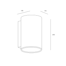 WALL FIXTURE IP44 REM GU10 7W CEMENT