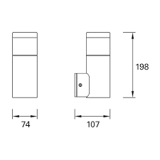 Wall fixture IP44 ARROW LED 5.5W 3000K Black 537lm