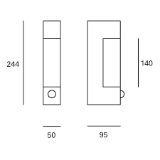 Wall fixture IP44 Litus with sensor LED 5.3W 4000K Stainless steel 420lm