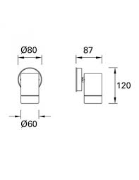 Wall fixture IP54 Jumbo One Emission LED 1.8W 3000K Black 45lm