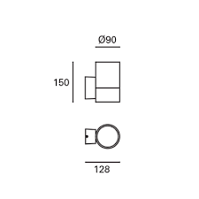 Wall fixture IP54 ORION LED 6.5W 3000K Grey 473lm
