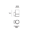 Wall fixture IP54 ORION LED 6.5W 3000K Grey 473lm