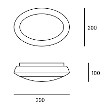Wall fixture IP65 Ford Oval E27 11W Black