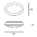 Wall fixture IP65 Ford Oval E27 11W Black