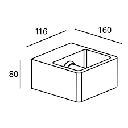 Wall fixture IP65 Grow G9 5W Cement