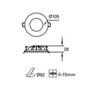 DOWNLIGHT IP44 HIDE LED 6.5W 4000K BLANCO 394LM
