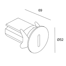 Recessed wall lighting IP66 Bat Round Lineal LED 2W 2700K Brown 10lm