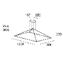 00-6000-05-M1 Pendant Tubs 1200mm LED 48W LED warm-white 3000K ON-OFF Black 2196lm