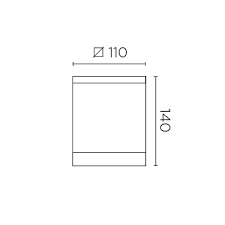 Afrodita Injected Aluminium Grey Exterior Ceiling Mounted Light