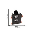DOUBLE LED SPOT LIGHT 2X15W 230V 3000K BLACK