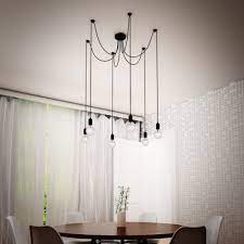 E27 BLACK BLOOM CHANDELIER- 955BLOOM8
