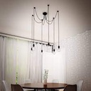 E27 BLACK BLOOM CHANDELIER- 955BLOOM8