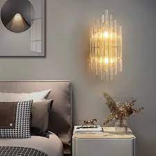 ELDER WALL LAMP 2XE14 GOLD/CRYSTALS