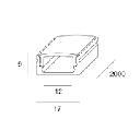 2M Linear Surface Mounted Aluminum Profile