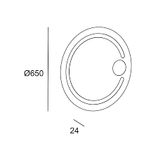 Bathroom Mirror IP44 Loop LED 17.5W 3000K 325lm
