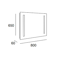 Bathroom Mirror IP44 Reflex Rectangular LED 20W 4000K