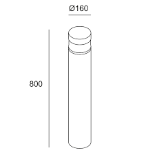 Bollard IP65 Newton E27 E27 23W Urban grey